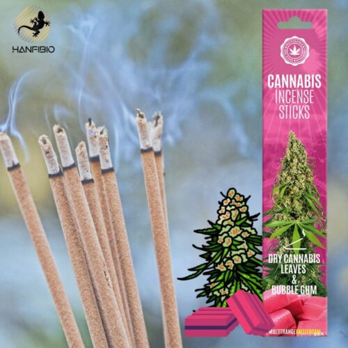Incenso in Bastoncini – Foglie di Cannabis e Bubble Gum – Multitrance