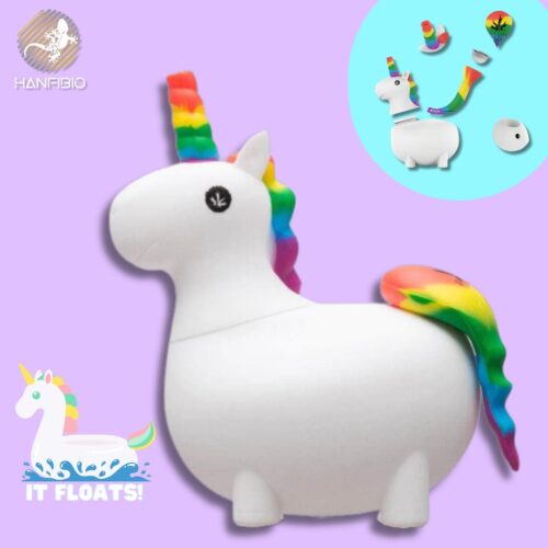 Bong in Silicone Unicorn – Rainbow – Piecemaker